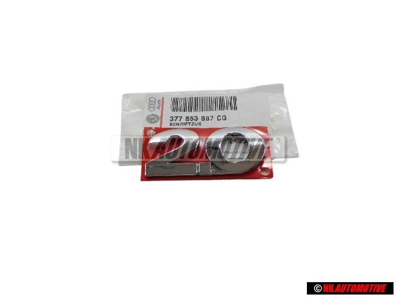 VW Original 2.0 Arrière Embleme Monogramme Logo Chrome - 377853687CG