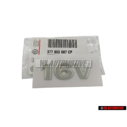 VW Original 16V Arrière Embleme Monogramme Logo Chrome - 377853687CP