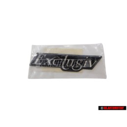 VW Original EXCLUSIV Côté Embleme Monogramme Logo Noir Chrome - 3A0853675C Z10