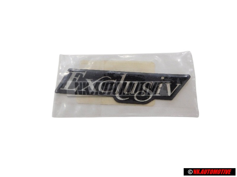 VW Original EXCLUSIV Côté Embleme Monogramme Logo Noir Chrome - 3A0853675C Z10