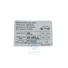 VW Original Etiquette P. Pression De Gonflage Des Pneus - 3B0010276J