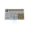 VW Original Etiquette P. Pression De Gonflage Des Pneus - 3B0010361H