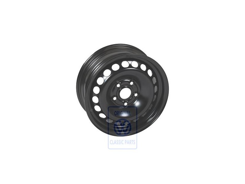VW Original Jante Acier Noir Rallye - 3B0601027D 03C