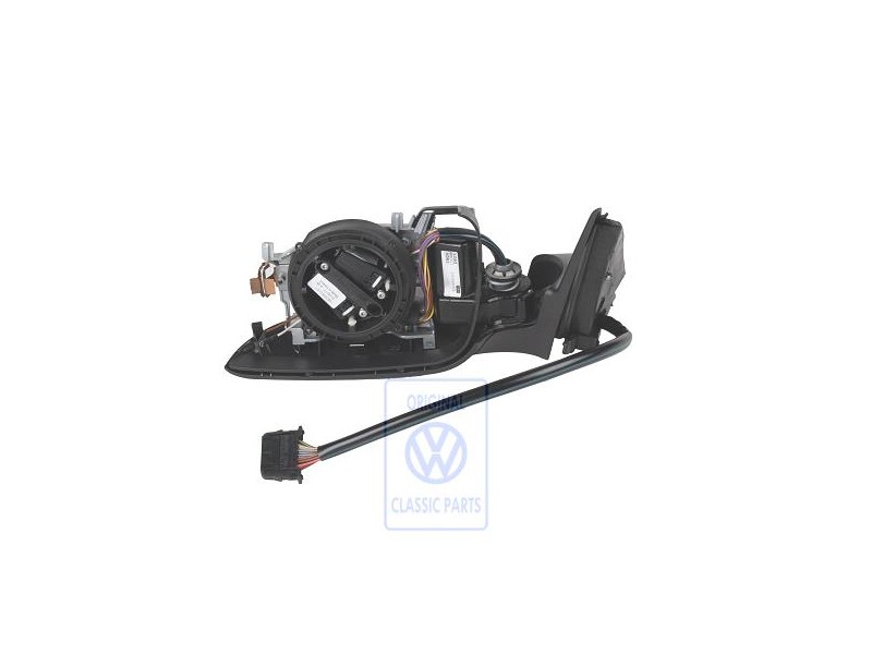 VW Original Coque Retroviseur Exterieur Noir Satine - 3B1857507L 01C