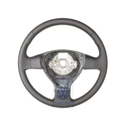 VW Original Volant De Direction (Cuir) Noir/Teck/Noir - 3C0419091AKWDE