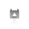 VW Original Cache Aluminium Brosse (Fonce) - 3C0857368A R60