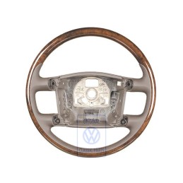 VW Original Volant De Direction(Bois/Cuir) Brun Nature/Myrte - 3D0419091ABNKS
