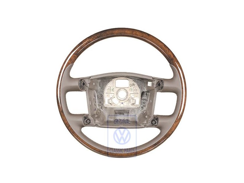 VW Original Volant De Direction(Bois/Cuir) Brun Nature/Myrte - 3D0419091ABNKS