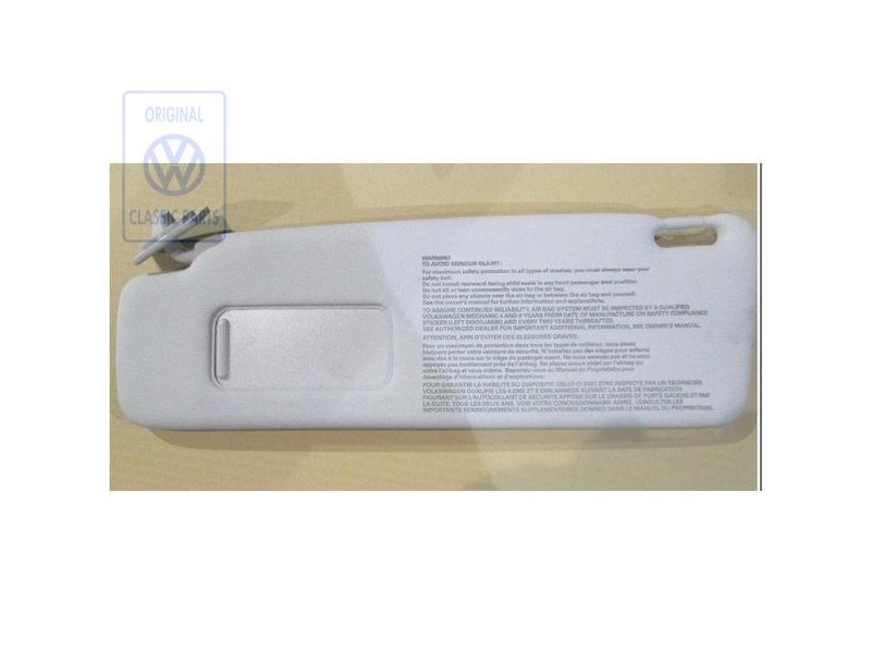 VW Original Pare-Soleil Avec Miroir Courtoisie Et Cache Gris - 535857551A A77