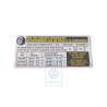 VW Original Etiquette P. Pression De Gonflage Des Pneus - 5C0010645K