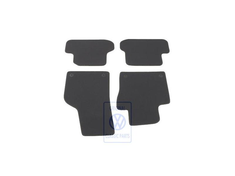 VW Original 1 Serie Tapis Noir/Jaune - 5C1863011C CNA