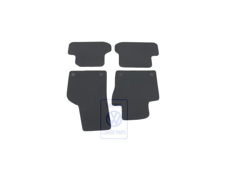 VW Original 1 Serie Tapis Noir Titane/Gris Art - 5C1863011C ISR