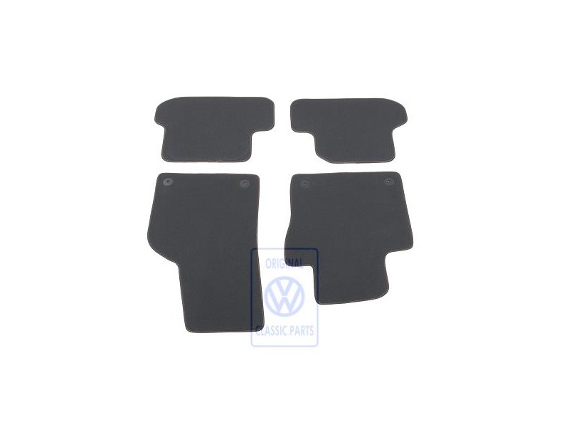 VW Original 1 Serie Tapis Noir Titane/Orange - 5C1863011C KMX