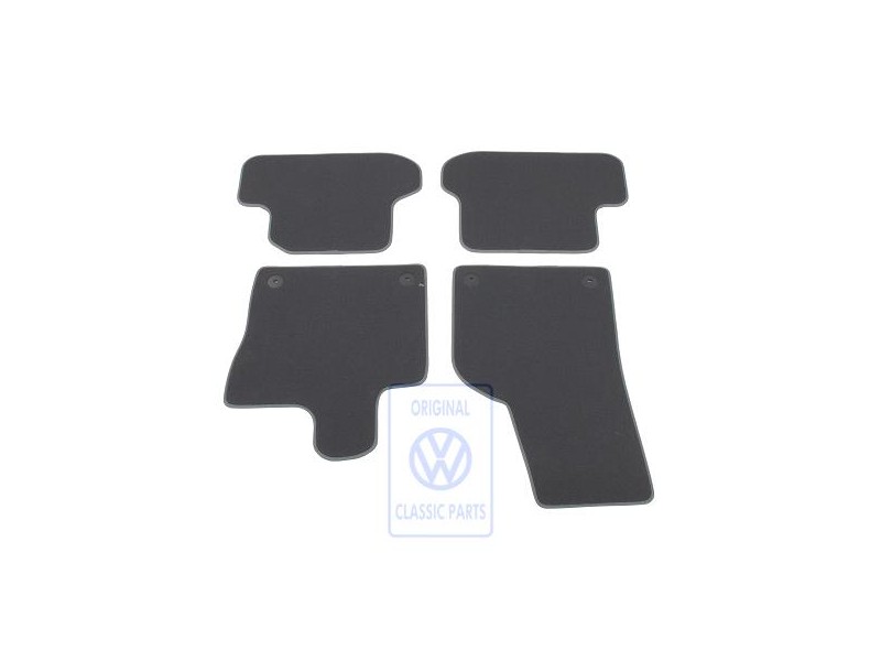 VW Original 1 Serie Tapis Noir Titane/Gris Art - 5C1863011H BCW