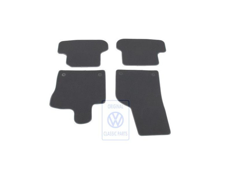 VW Original 1 Serie Tapis Noir Titane/Gris Art - 5C1863011S BCW