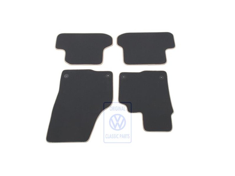 VW Original 1 Serie Tapis Noir Titane/Beige Clair - 5C2863011B BCX