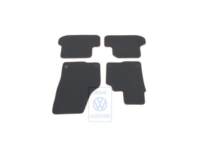 VW Original 1 Serie Tapis Noir Titane/Brun Ambre - 5C2863011G ADF