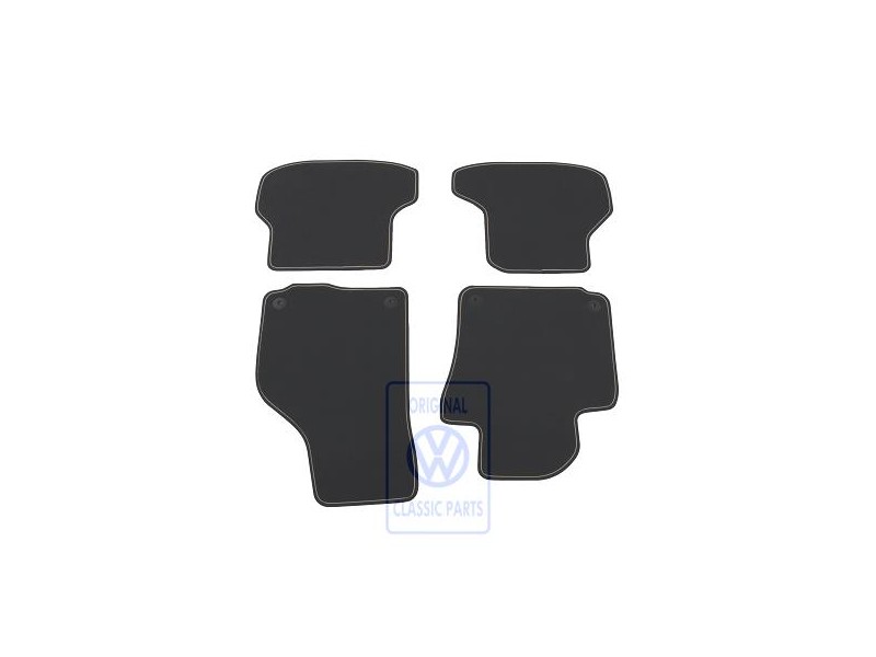 VW Original 1 Serie Tapis Noir Titane/Beige Poivre - 5K7863011B VIR