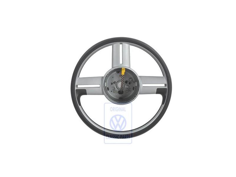 VW Original Volant De Direction Sport Noir Satin/Chrome - 6E0419091B JMG