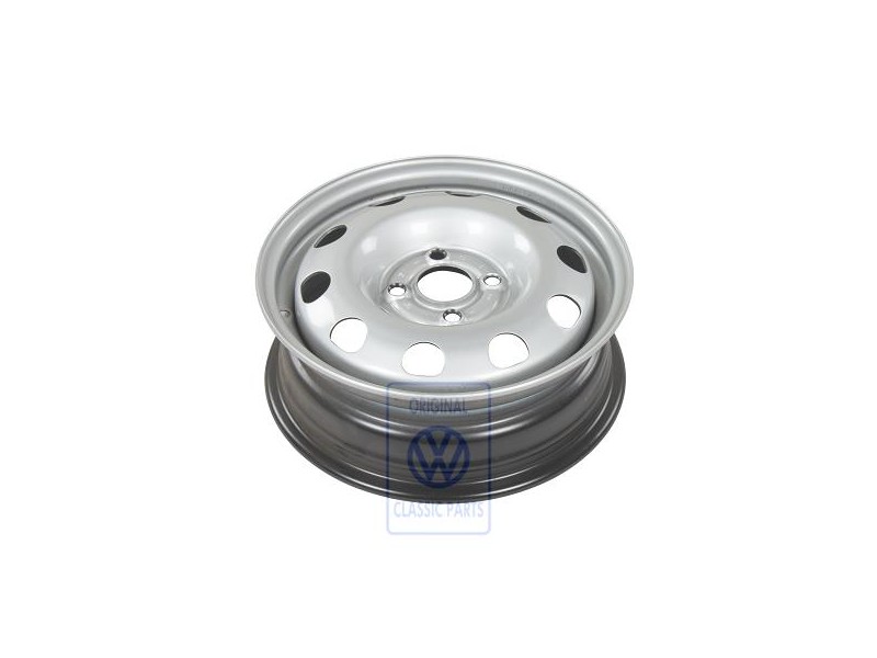 VW Original Jante Acier Couleur Chrome Metallise - 6E0601027A 091