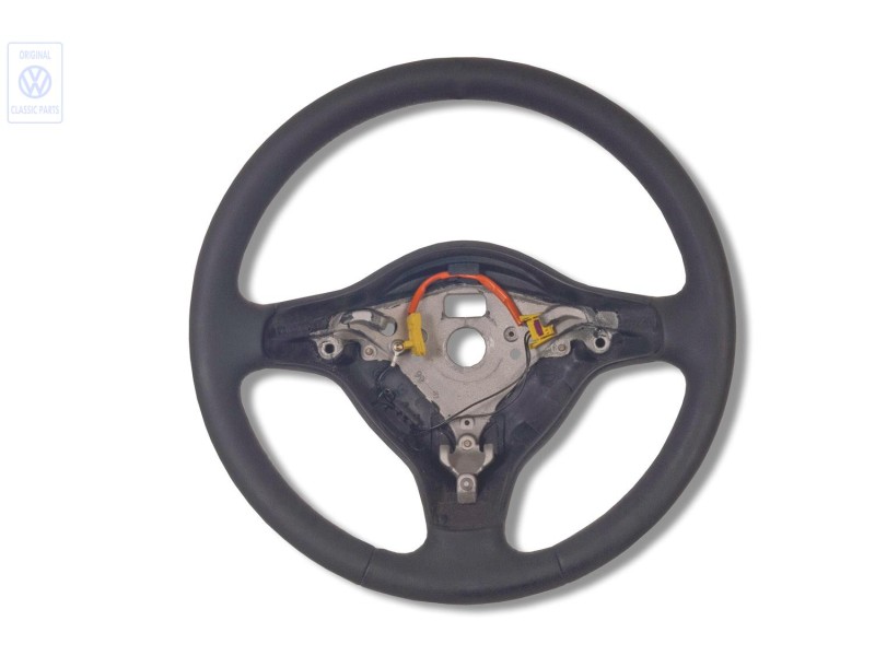 VW Original Volant De Direction (Cuir) Noir/Orbitblue - 6N0419091L HCC