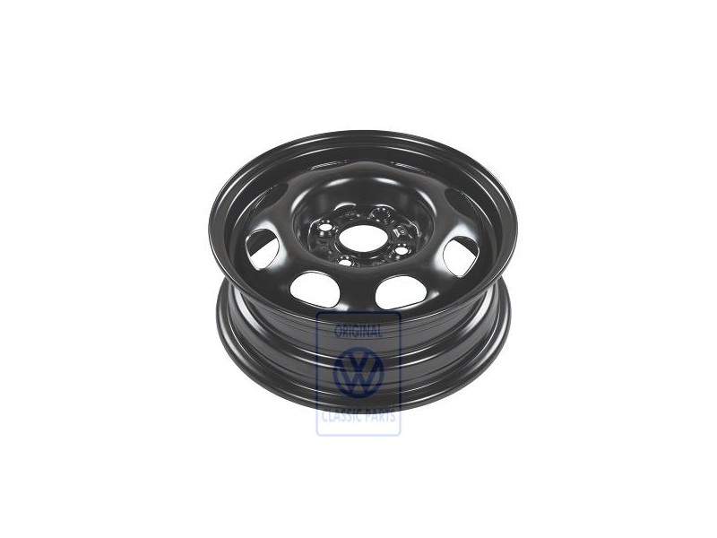 VW Original Jante Acier Noir Rallye - 6N0601027C 03C