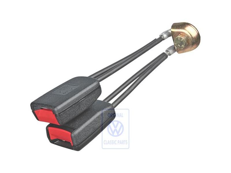 VW Original Attache Double Noir Satin/Rouge Feu - 6N0857488 FCN