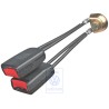 VW Original Attache Double Noir Satin/Rouge Feu - 6N0857488 FCN
