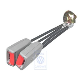 VW Original Attache Double Gris Flanelle/Rouge Feu - 6N0857488 FCP