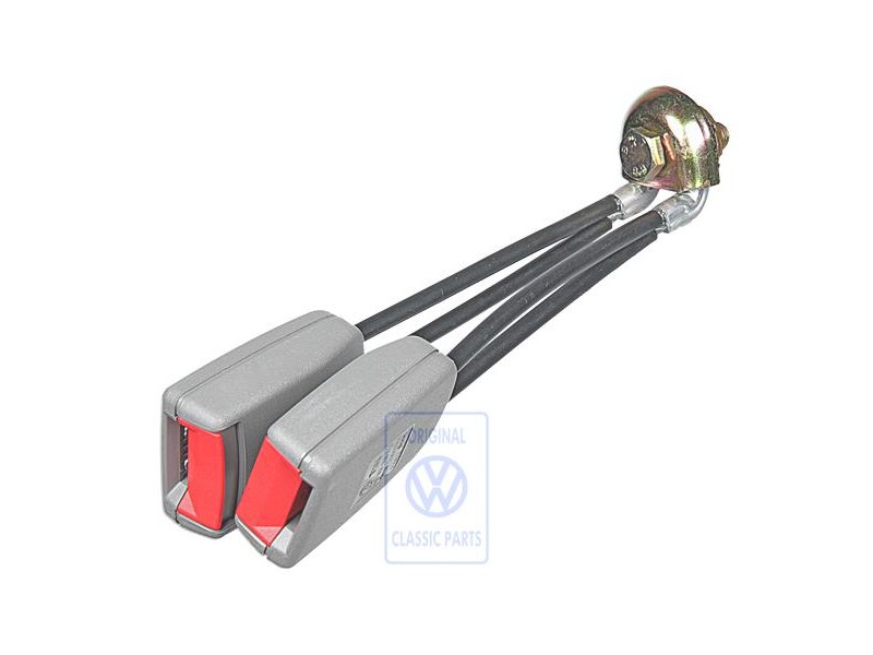 VW Original Attache Double Gris Flanelle/Rouge Feu - 6N0857488 FCP