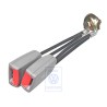 VW Original Attache Double Gris Flanelle/Rouge Feu - 6N0857488 FCP