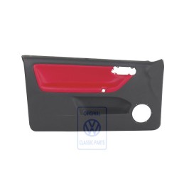 VW Original Revetement De Porte (Cuir) Rouge/Noir - 6N3867011DCEGF