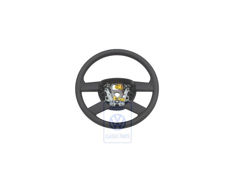 VW Original Volant De Direction (Cuir) Noir/Orbitblue - 6Q0419091M HCC