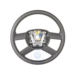 VW Original Volant De Direction (Cuir) Noir/Yellow - 6Q0419091M HUW