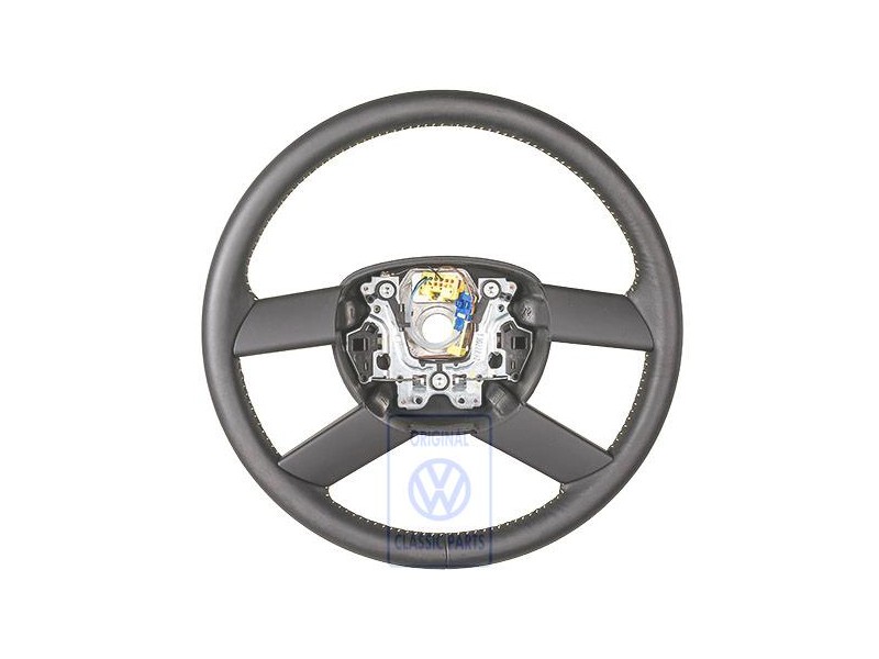 VW Original Volant De Direction (Cuir) Noir/Yellow - 6Q0419091M HUW