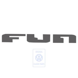 VW Original Inscription Sur Film Anthracite Metallise (Gris) - 6Q0853750A MM5