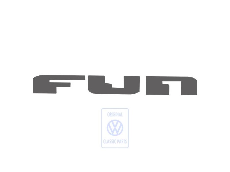 VW Original Inscription Sur Film Anthracite Metallise (Gris) - 6Q0853750A MM5