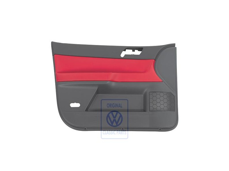 VW Original Revetement De Porte (Cuir) Rouge Flash/Anthracite - 6Q4867011HMQMU