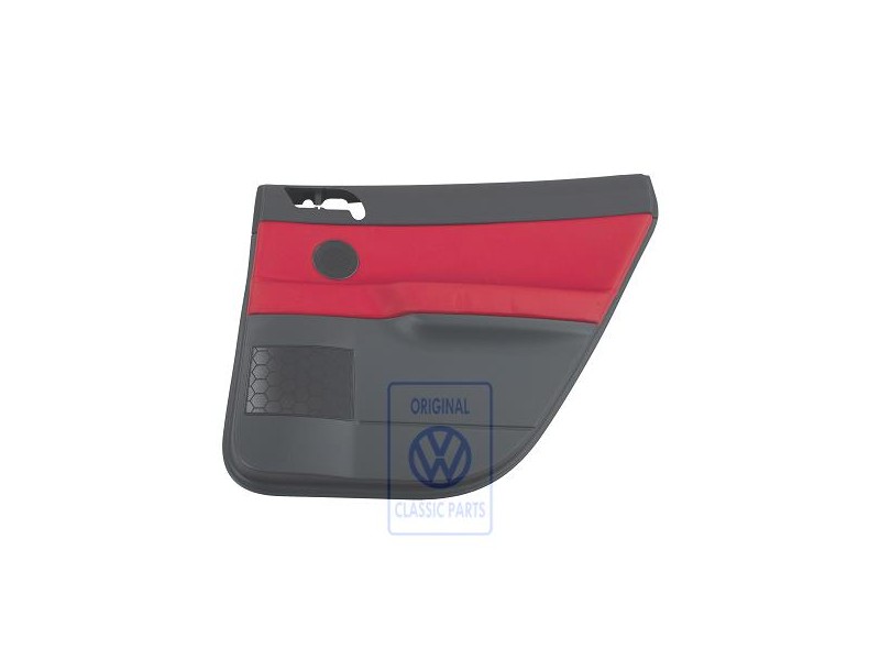 VW Original Revetement De Porte (Cuir) Rouge Flash/Anthracite - 6Q6867212FTQMU