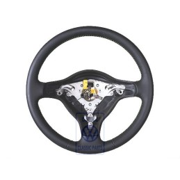 VW Original Volant De Direction (Cuir) Noir/Vert Fantasia - 6X0419091G HYN