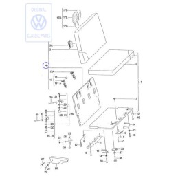 VW Original Rembourrage Dos Avec Garniture - 701070222A