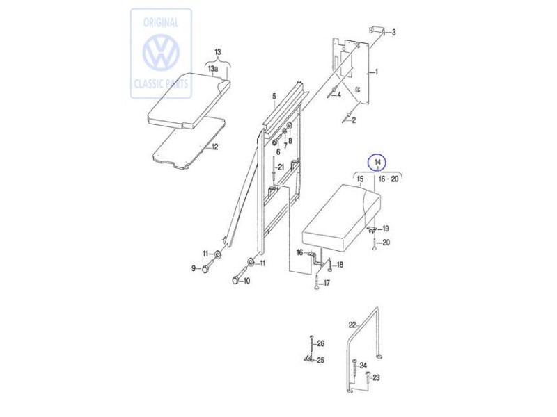 VW Original Matelas - 701070246C