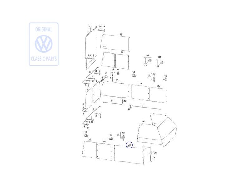 VW Original Rideau P. Glace Lat. 