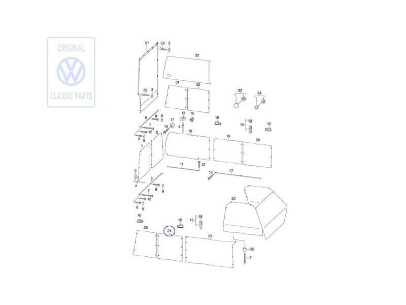 VW Original Rideau P. Glace Lat. 