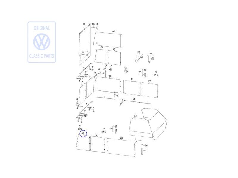VW Original Rideau P. Glace Lat. 