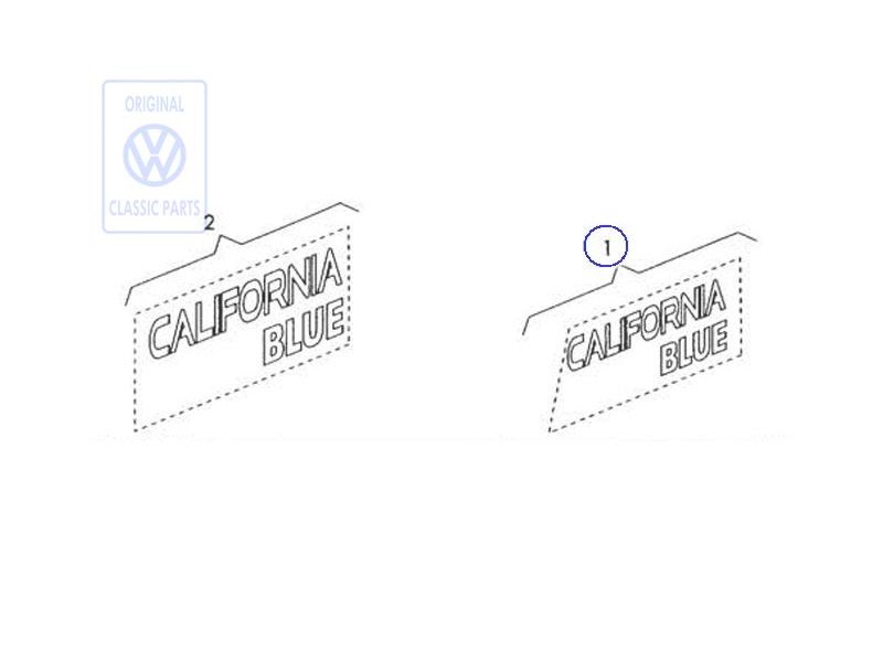 VW Original Inscription Sur Film - 701070941M
