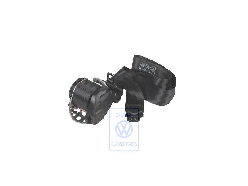 VW Original Ceinture De Securite 3 Points Noir Satine - 701857805D 01C