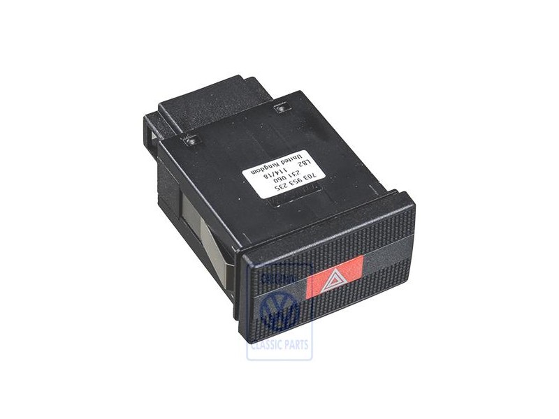 VW Original Commande Signal De Detresse Noir Satine - 703953235 01C