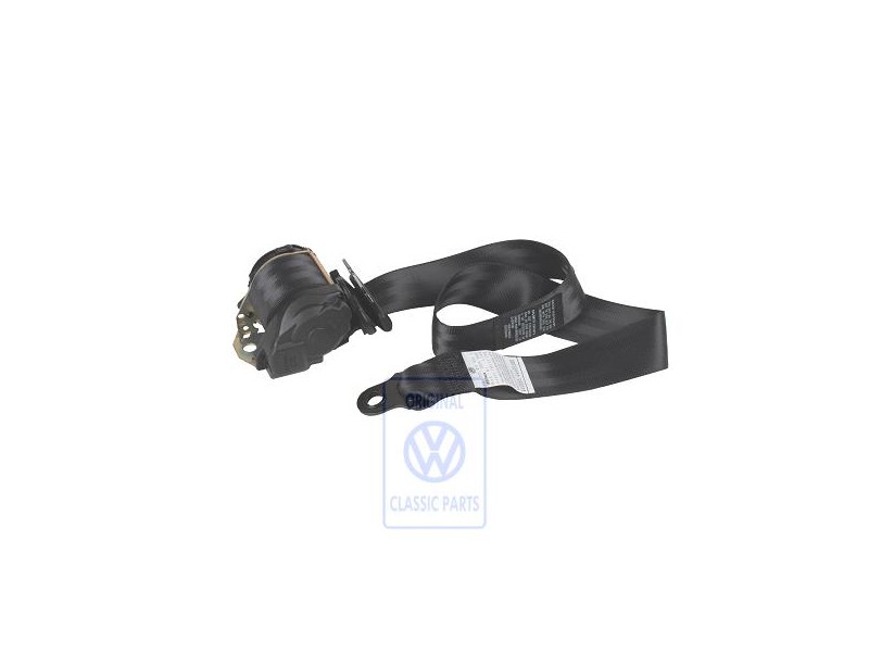 VW Original Ceinture De Securite 3 Points Noir Satine - 705857805E 01C
