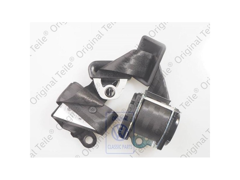 VW Original Ceinture De Securite 3 Points Noir Satine - 705857812 01C